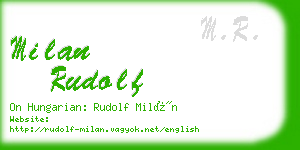 milan rudolf business card